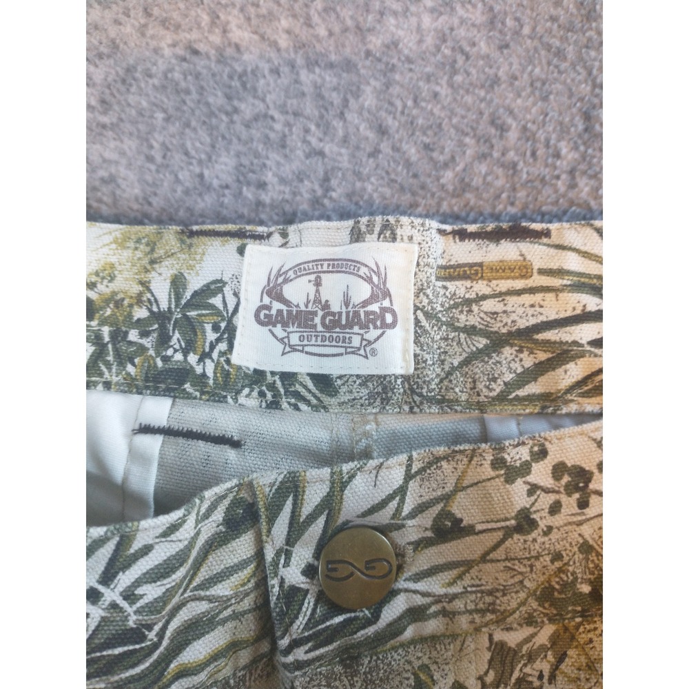 GameGuard Outdoors Mens Brush Country Camo Cargo Pants Tan Green 41x29 Hunting - Picture 2 of 16